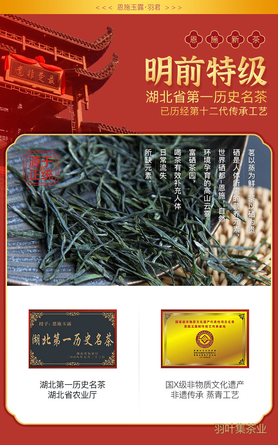 羽叶集明前特级恩施玉露羽乐50g