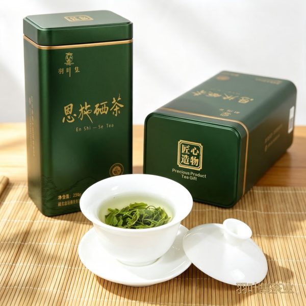 羽叶集恩施硒茶炒青绿茶自己喝口粮茶中秋节国庆节送礼500g
