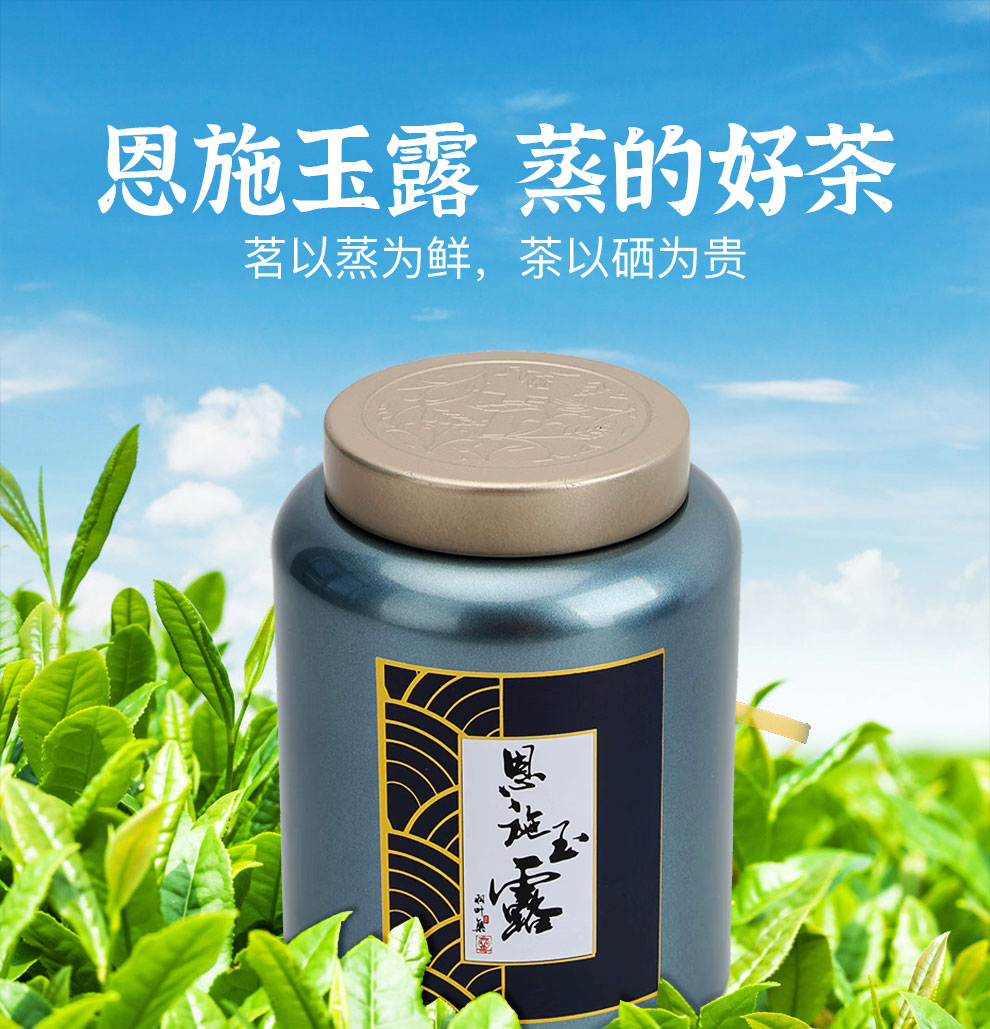 羽叶集恩施玉露绿茶茶叶 羽叶集明前头采春茶礼盒中秋节送礼国庆节送长辈200g