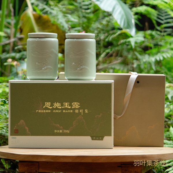 羽叶集恩施玉露明前特级头采绿茶羽叶集茶叶礼盒 中秋节送礼国庆节送长辈200g