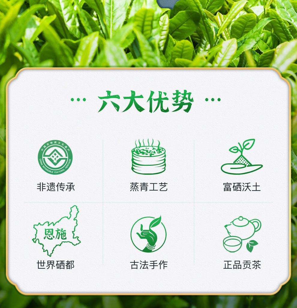 羽叶集恩施玉露绿茶茶叶 羽叶集明前头采春茶礼盒中秋节送礼国庆节送长辈200g
