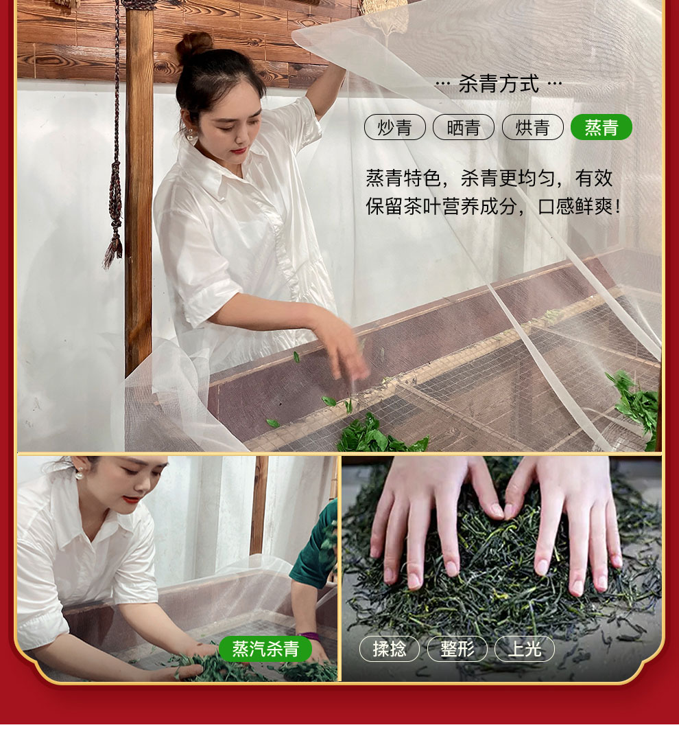 羽叶集恩施玉露绿茶茶叶 羽叶集明前头采春茶礼盒中秋节送礼国庆节送长辈200g