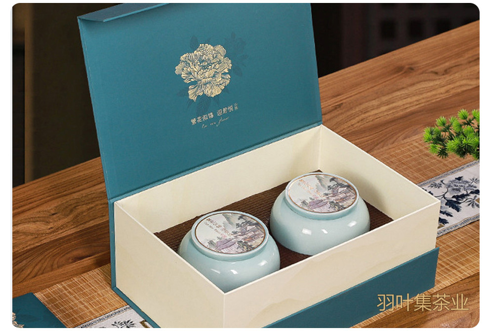 羽叶集恩施玉露明前蒸青茶恩施硒茶 羽叶集中秋节送礼茶叶礼盒国庆节送长辈220g
