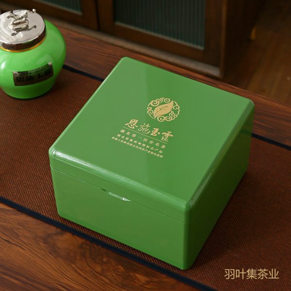 羽叶集恩施玉露明前头采蒸青绿茶恩施硒茶茶叶礼盒中秋节国庆节礼物送长辈160g