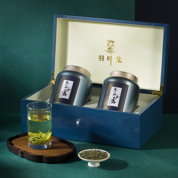 羽叶集恩施玉露绿茶茶叶 羽叶集明前头采春茶礼盒中秋节送礼国庆节送长辈200g